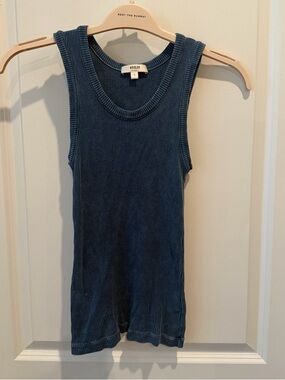 Agolde Ribbed Tank Top in Deep Blue
